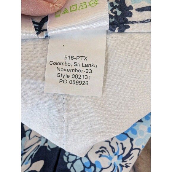 Lilly Pulitzer THE CALLAHAN Shorts WOMEN'S Size 6 Floral Blue - Picture 6 of 6